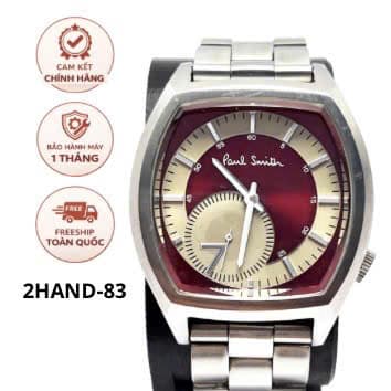 Đồng hồ nam dây thép Paul Smith 1045-T011535 chính hãng nhật bản, Form vuông vintage, độ mới cao