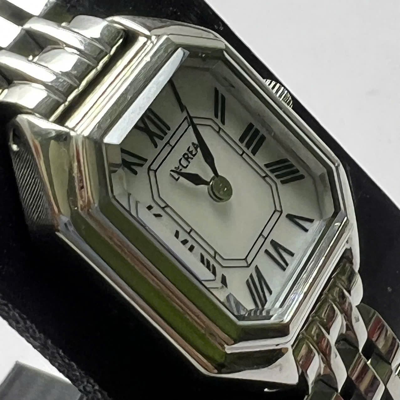 Đồng hồ nữ size nhỏ mặt vuông la mã vintage dây thép chính hãng nhạt bản
