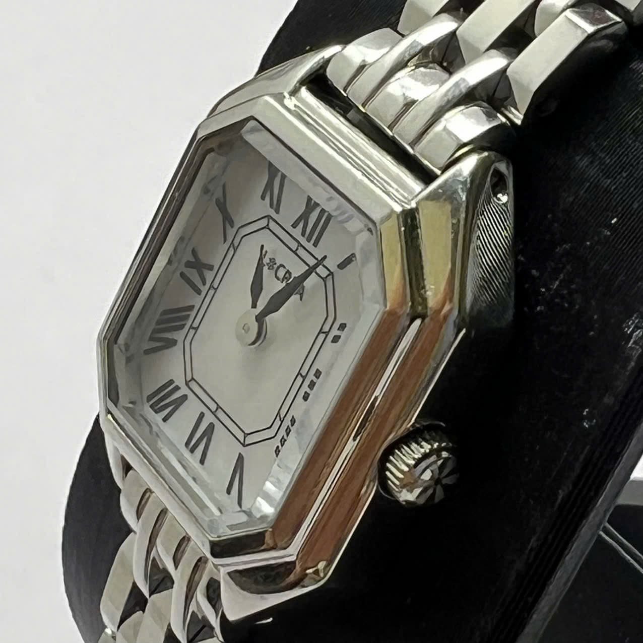 Đồng hồ nữ size nhỏ mặt vuông la mã vintage dây thép chính hãng nhạt bản