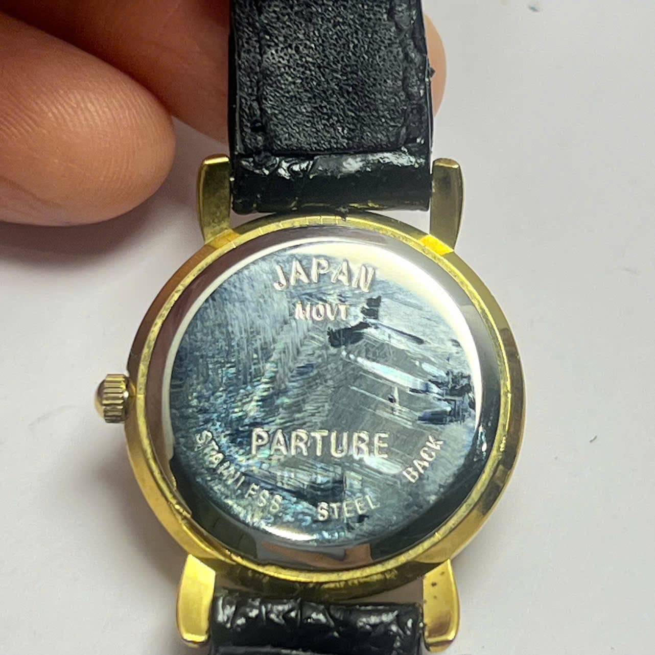 Đồng hồ nữ Parture quartz mặt tròn 24mm phong cách vintage dây da số la mã