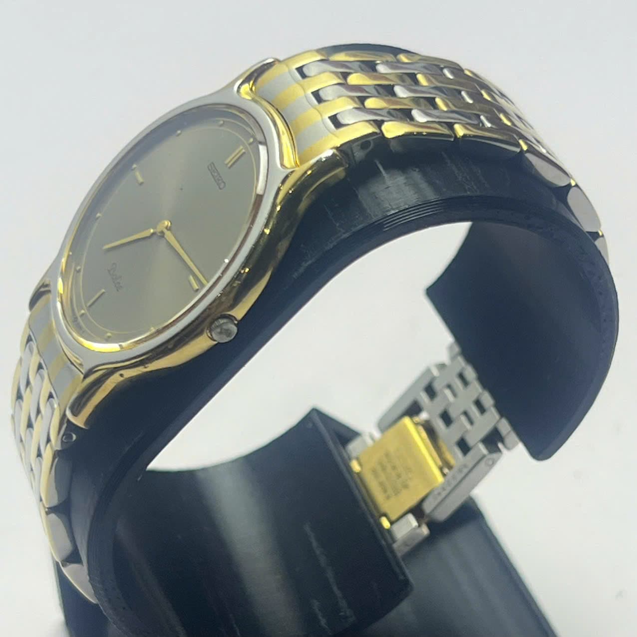 Đồng hồ Seiko Dolce vintage máy pin chính hãng nhật bản, mạ vàng siêu mỏng