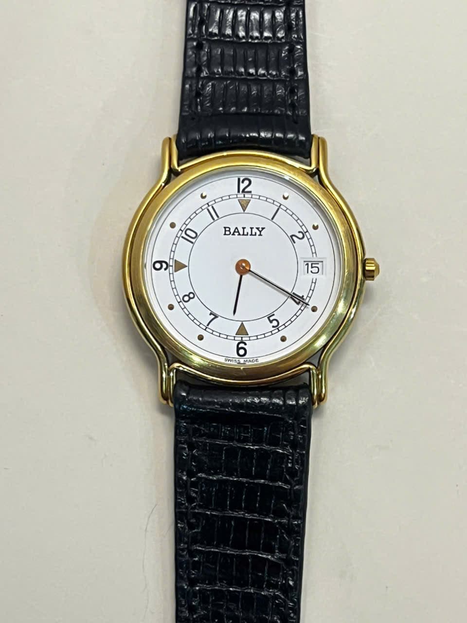 Đồng hồ Bally mặt trắng cổ điển dây da chính hãng thụy sĩ, độ mới cao, bảo hành máy 1 tháng