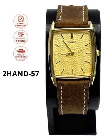 Đồng hồ Seiko tank vintage thanh lịch, mỏng nhẹ, chính hãng nhật bản, độ mới cao