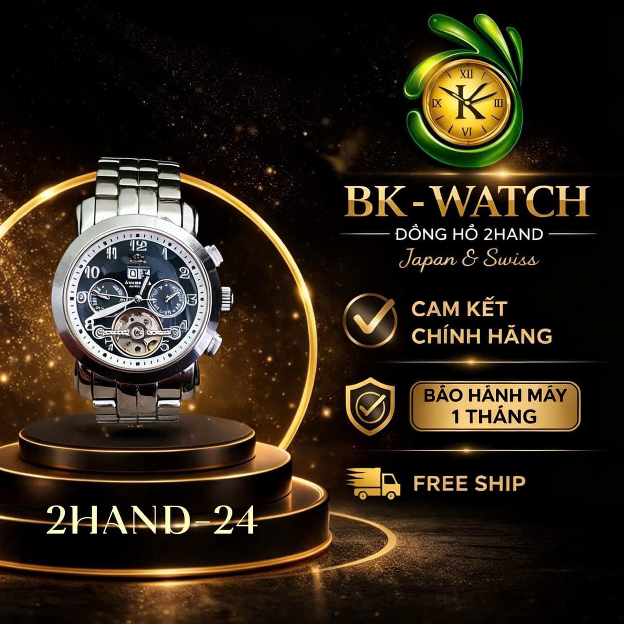Đồng hồ nam J.Harrison automatic mới 99%, chính hãng nhật bản, bản hành máy 1 tháng
