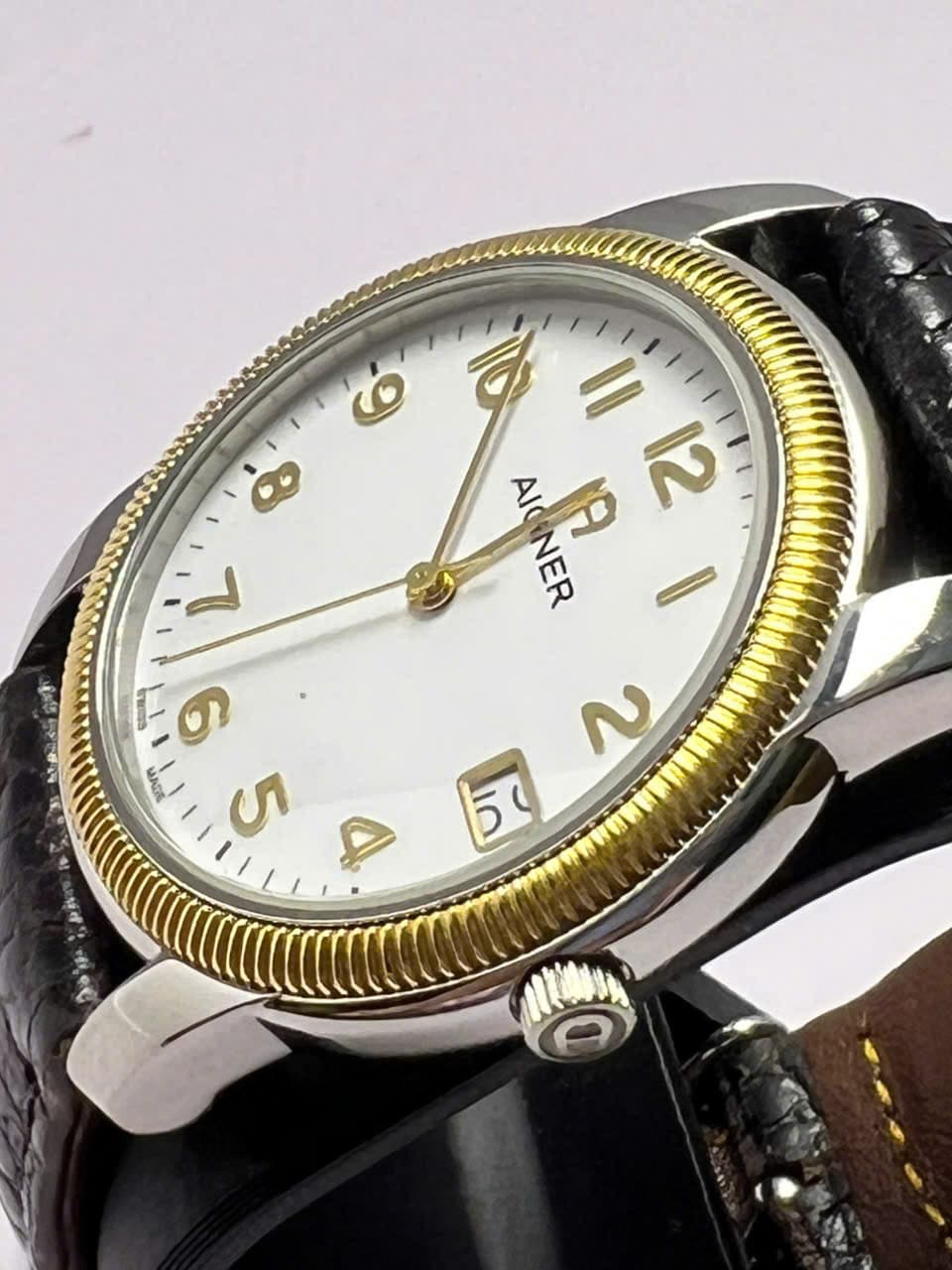 Đồng hồ Aigner Milano chính hãng thụy sỹ, máy pin, mạ vàng, phong cách cổ điển, độ mới cao