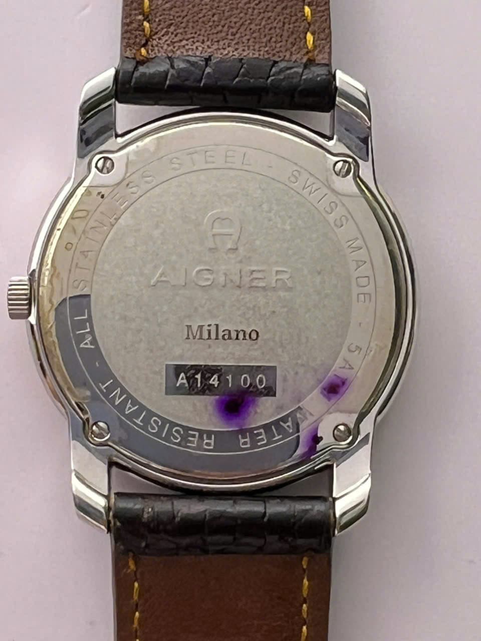 Đồng hồ Aigner Milano chính hãng thụy sỹ, máy pin, mạ vàng, phong cách cổ điển, độ mới cao
