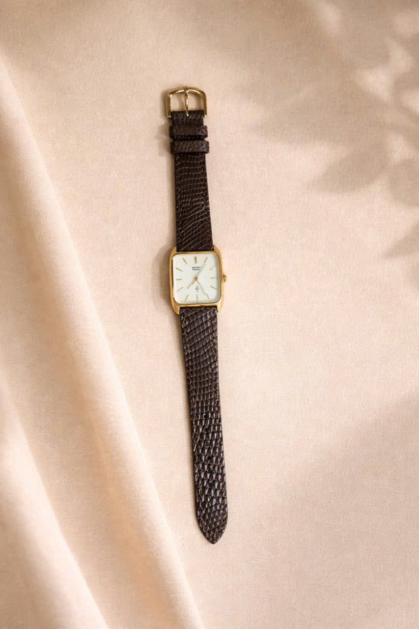 Đồng hồ nam Seiko cổ điển, mạ vàng, máy nhật chính hãng độ mới cao