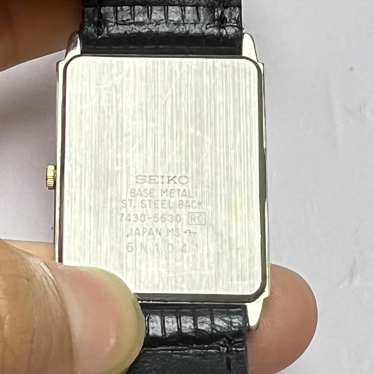 Đồng hồ Seiko máy pin chính hãng nhật bản siêu mỏng dây da cao cấp, đồng hồ 2hand độ mới cao