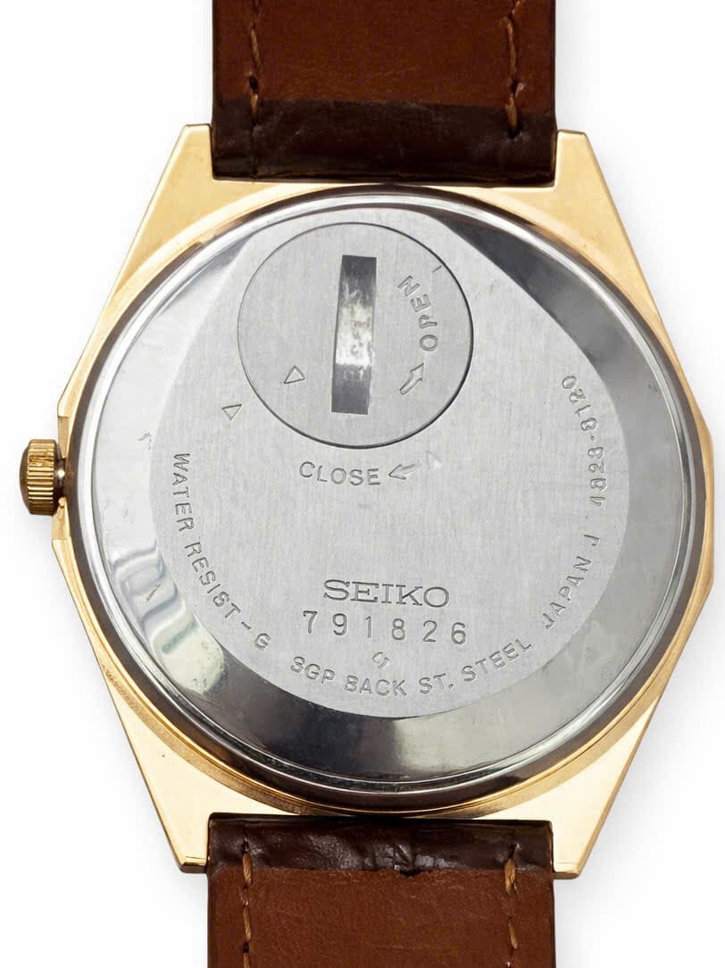 Đồng hồ nam Seiko King Quartz Vintage mặt vàng, chính hãng nhật bản, độ mới cao