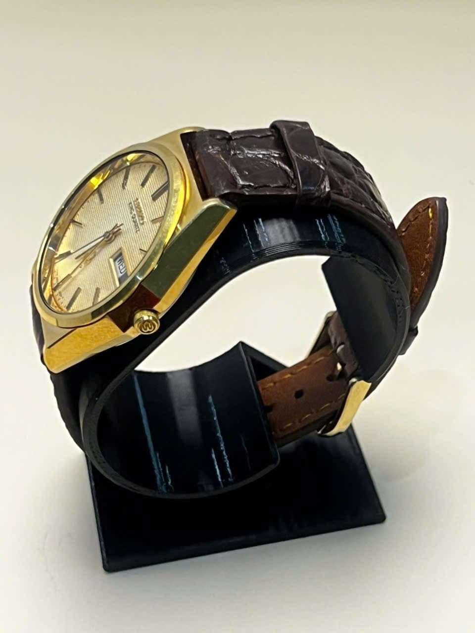 Đồng hồ nam Seiko King Quartz Vintage mặt vàng, chính hãng nhật bản, độ mới cao