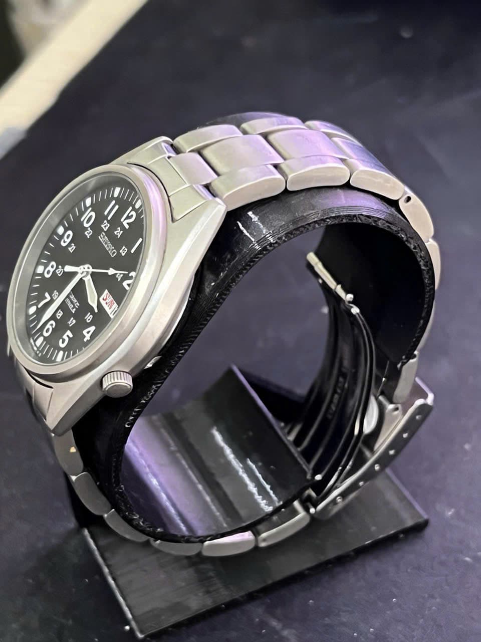 Đồng hồ Seiko 5 Automatic Field Watch (bản Japan Made, mặt xanh quân đội).