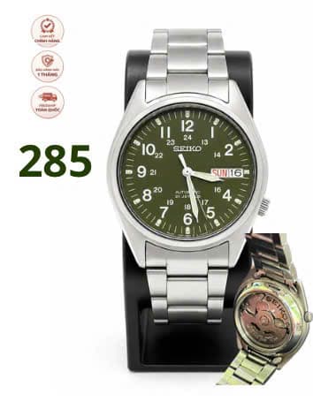 Đồng hồ Seiko 5 Automatic Field Watch (bản Japan Made, mặt xanh quân đội).