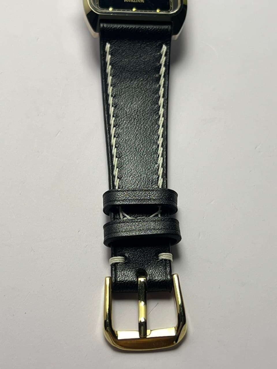 Đồng hồ Waltham máy pin chính hãng thụy sĩ, mặt đen, phong cách vintage, độ mới cao