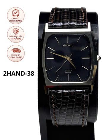 Đồng hồ nam Citizen Exceed Quartz mặt xanh hiếm, dáng vuông cổ điển, chính hãng nhật
