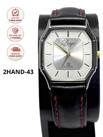 Đồng hồ nam Seiko tank quartz vuông cổ điển, chính hãng nhật, độ mới cao