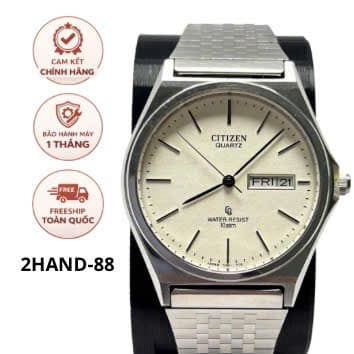 Đồng hồ nam Citizen dây thép, chính hãng nhật, độ mới cao, mỏng, nhẹ dễ đeo