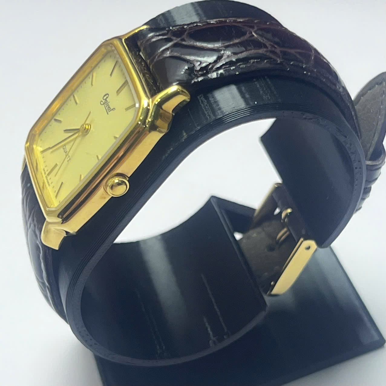 Đồng hồ Ogival quartz swiss made758M mặt vuông cổ điển, đồng hồ 2hand độ mới cao