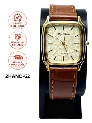 Đồng hồ Citizen máy pin vintage nhật bản, đồng hồ chữ nhật mỏng nhẹ, phong cách cổ điển