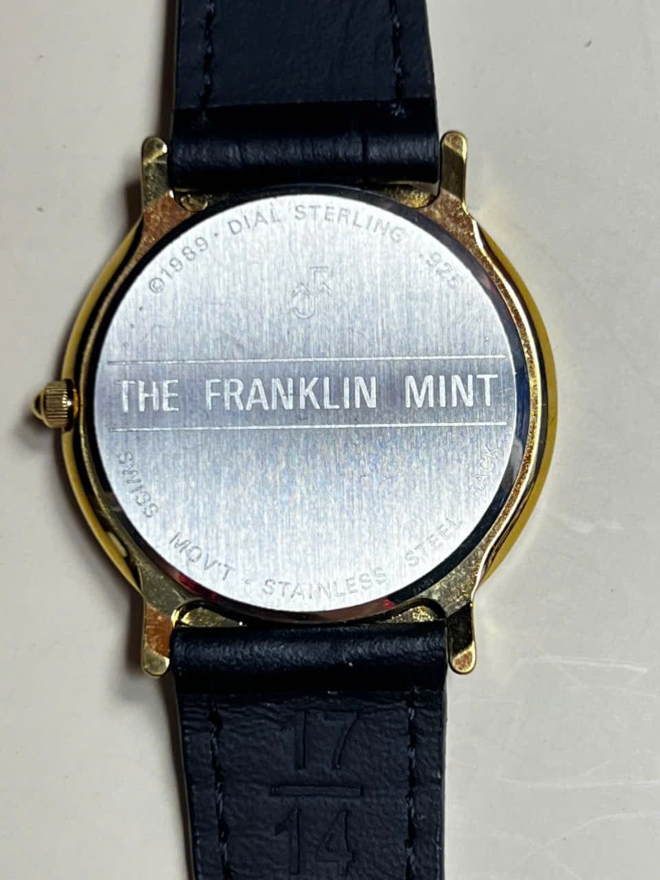 Đồng hồ The Franklin Mint máy pin chính hãng Thụy Sĩ, mặt chạm khắc nổi, độ mới cao