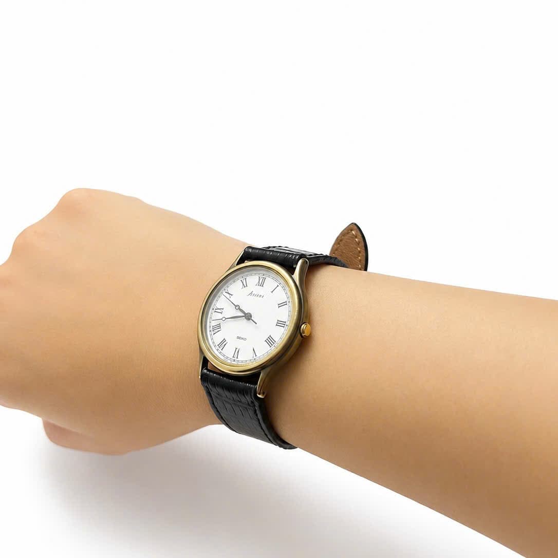 Đồng hồ Seiko Avenue máy pin chính hãng nhật bản mặt la mã vỏ mạ vàng đồng