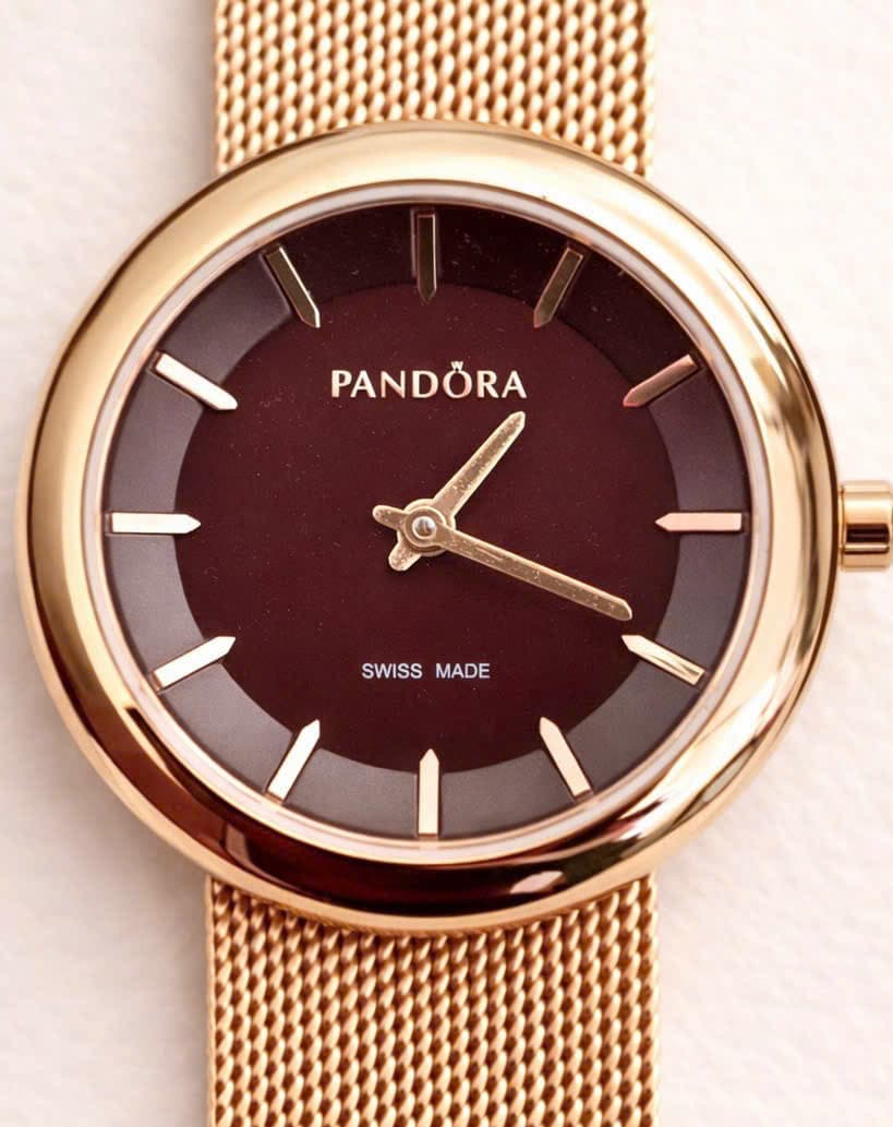 Đồng hồ nữ Pandora Pure máy pin chính hãng thụy sĩ, vỏ thép không rỉ mạ vàng