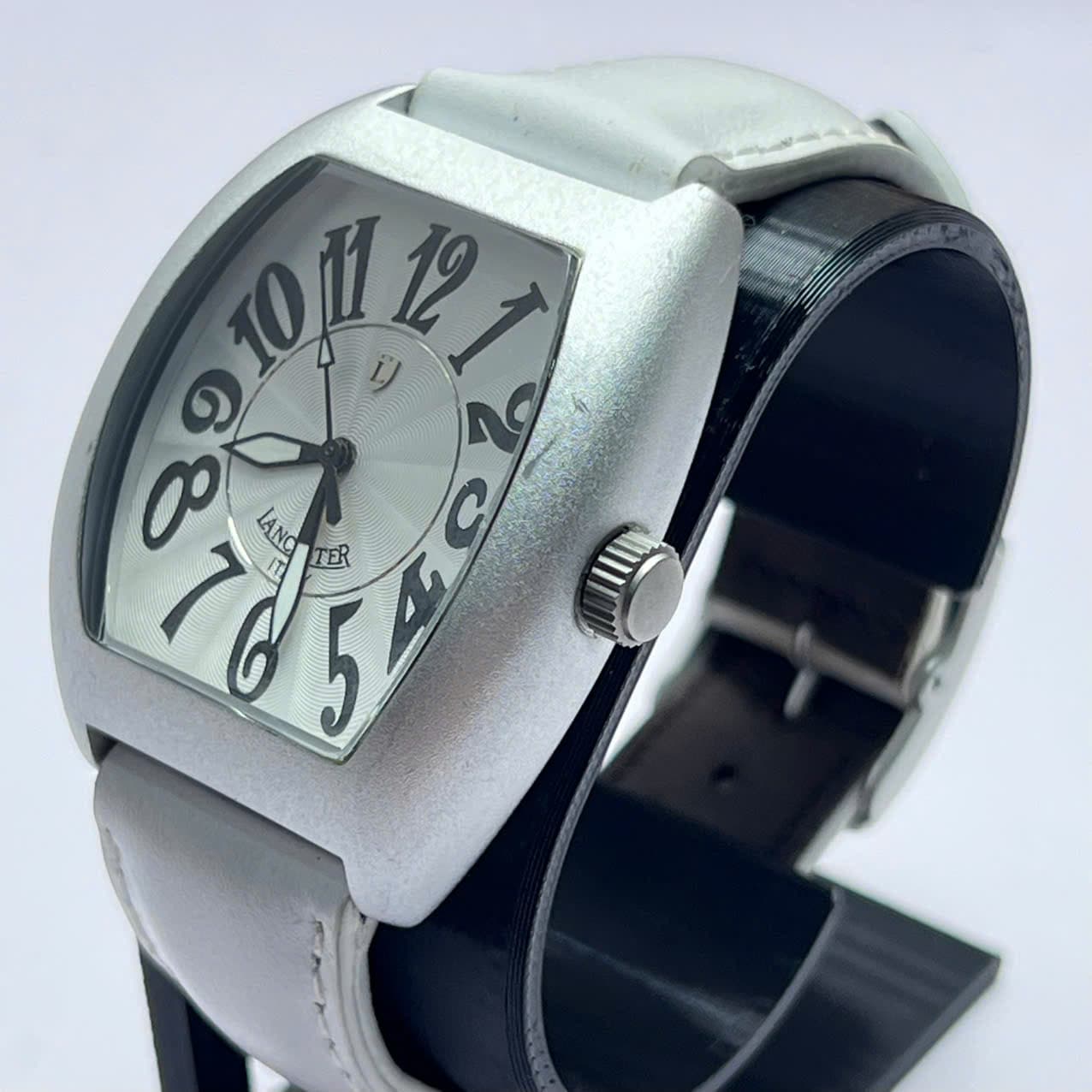 Đồng hồ Lancaster Italy quartz 0224 mặt cong tonneau số nghệ thuật, đồng hồ nam nữ thời trang cao cấp