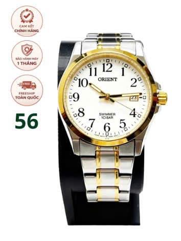 Đồng hồ Orient chính hãng nhật máy pin mặt trắng, đồng hồ 2hand mới 99% chống nước 10bar
