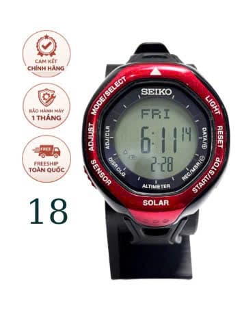 Đồng hồ nam Seiko solar điện tử, thiên về leo núi, thể thao ngoài trời, độ mới cao, chính hãng nhật bản