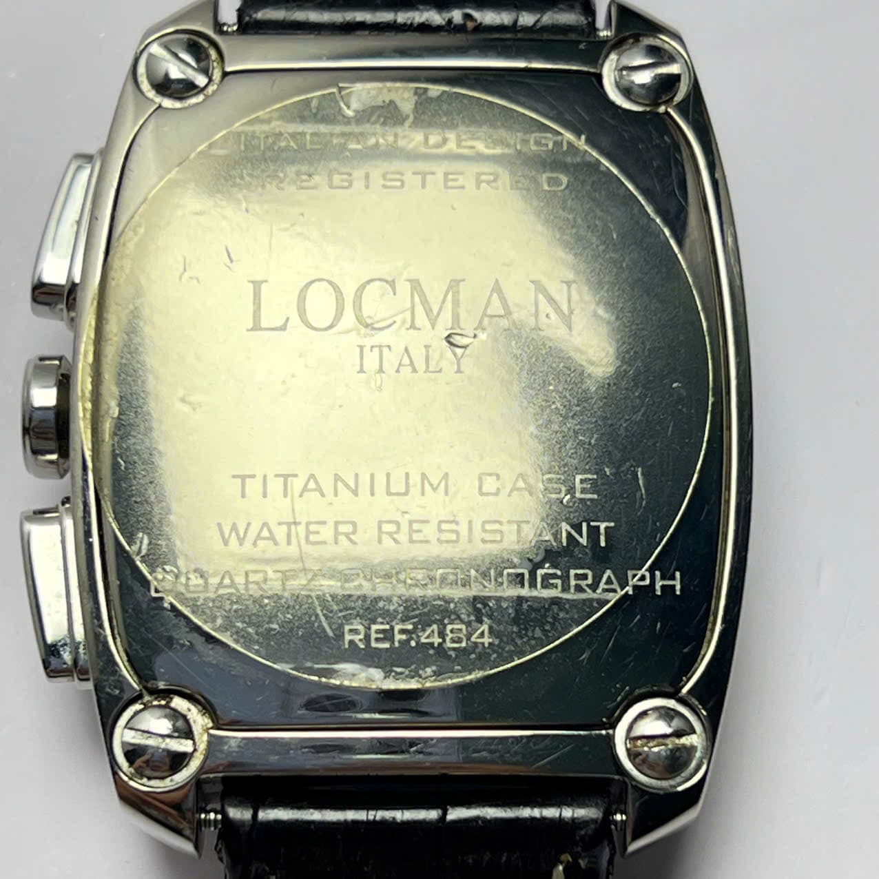 Đồng hồ nam dây da Locman Italy Chronograph, Form vuông cá tính, phong cách ý
