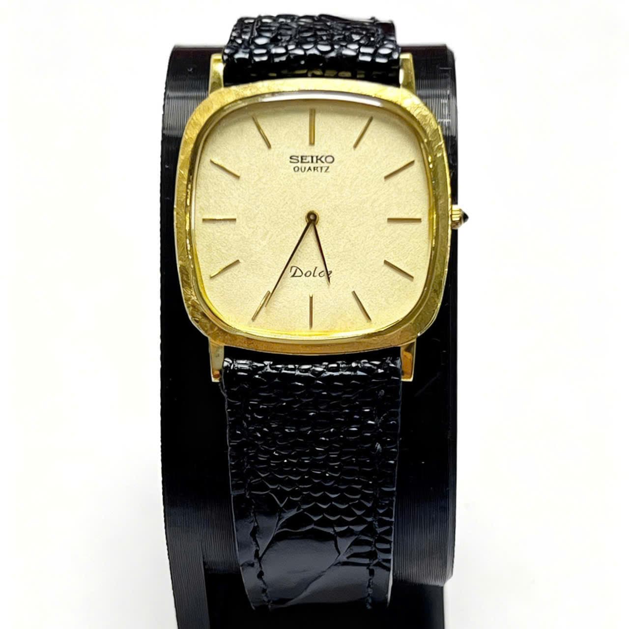 Đồng hồ Seiko Dolce siêu mỏng,thiết kế 2 kim sang trọng, dây da, máy pin chính hãng nhật bản, độ mới cao