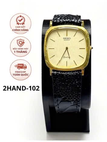 Đồng hồ Seiko Dolce siêu mỏng,thiết kế 2 kim sang trọng, dây da, máy pin chính hãng nhật bản, độ mới cao