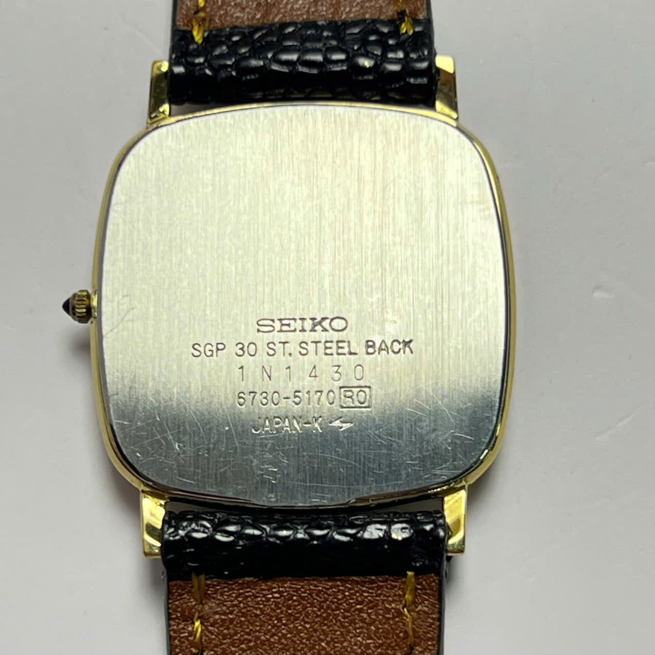 Đồng hồ Seiko Dolce siêu mỏng,thiết kế 2 kim sang trọng, dây da, máy pin chính hãng nhật bản, độ mới cao