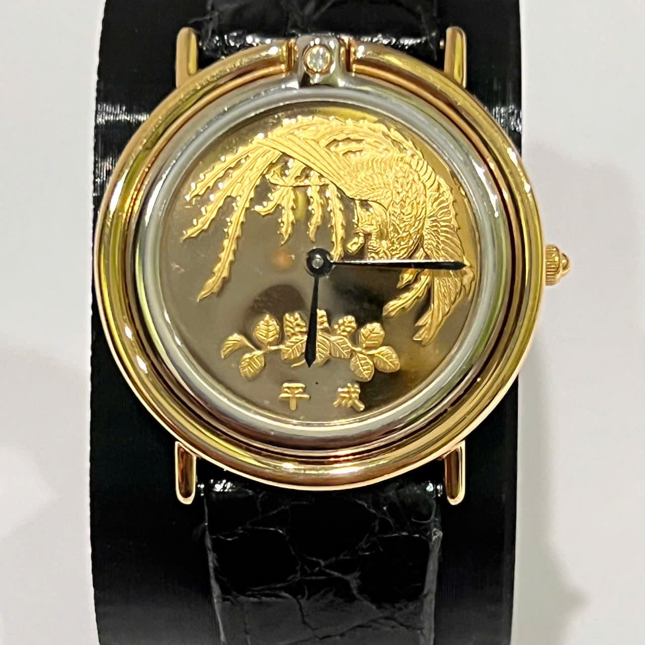 Đồng hồ The Franklin Mint, một thương hiệu sưu tầm nổi tiếng, mặt bạc đính kim cương