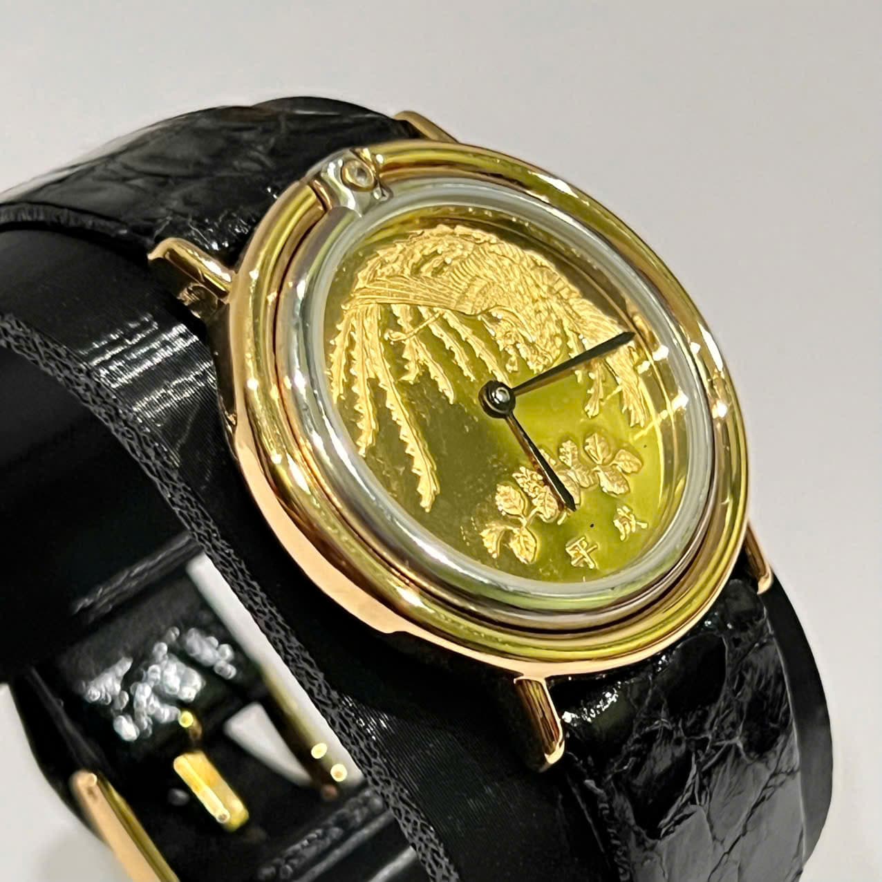 Đồng hồ The Franklin Mint, một thương hiệu sưu tầm nổi tiếng, mặt bạc đính kim cương
