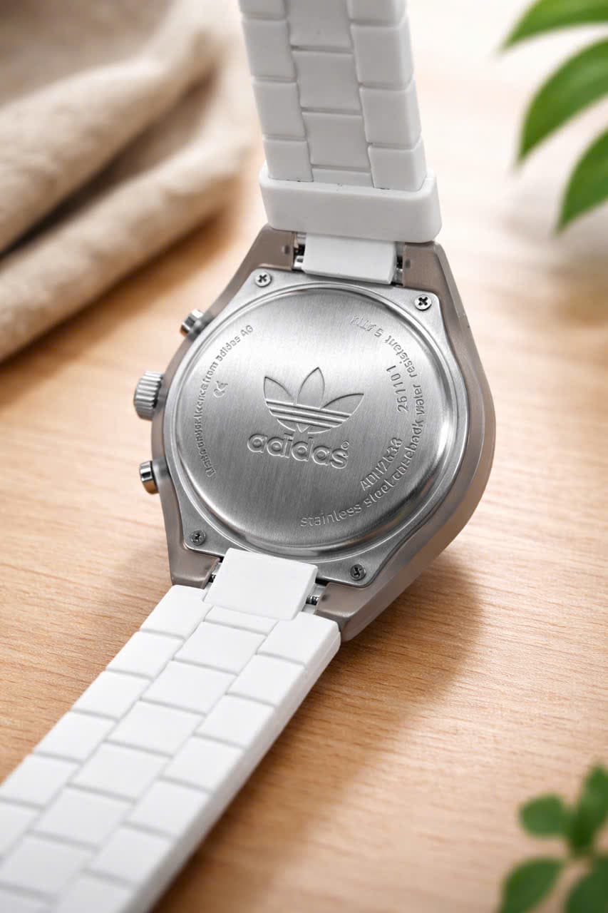 Đồng hồ Adidas thời trang thể thao dây trắng máy nhật, đồng hồ 2hand độ mới cao