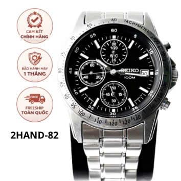 Đồng hồ nam dây thép Seiko Chronograph 7T92-ODWO chính hãng nhật bản, chống nước 100m