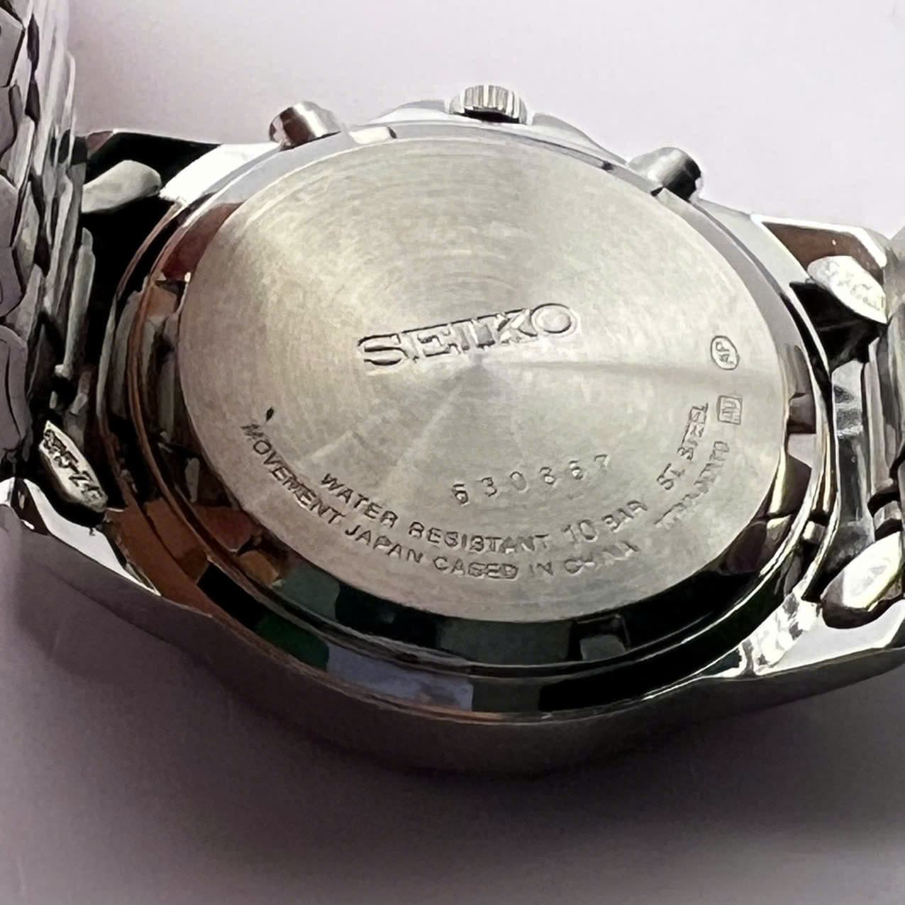 Đồng hồ nam dây thép Seiko Chronograph 7T92-ODWO chính hãng nhật bản, chống nước 100m