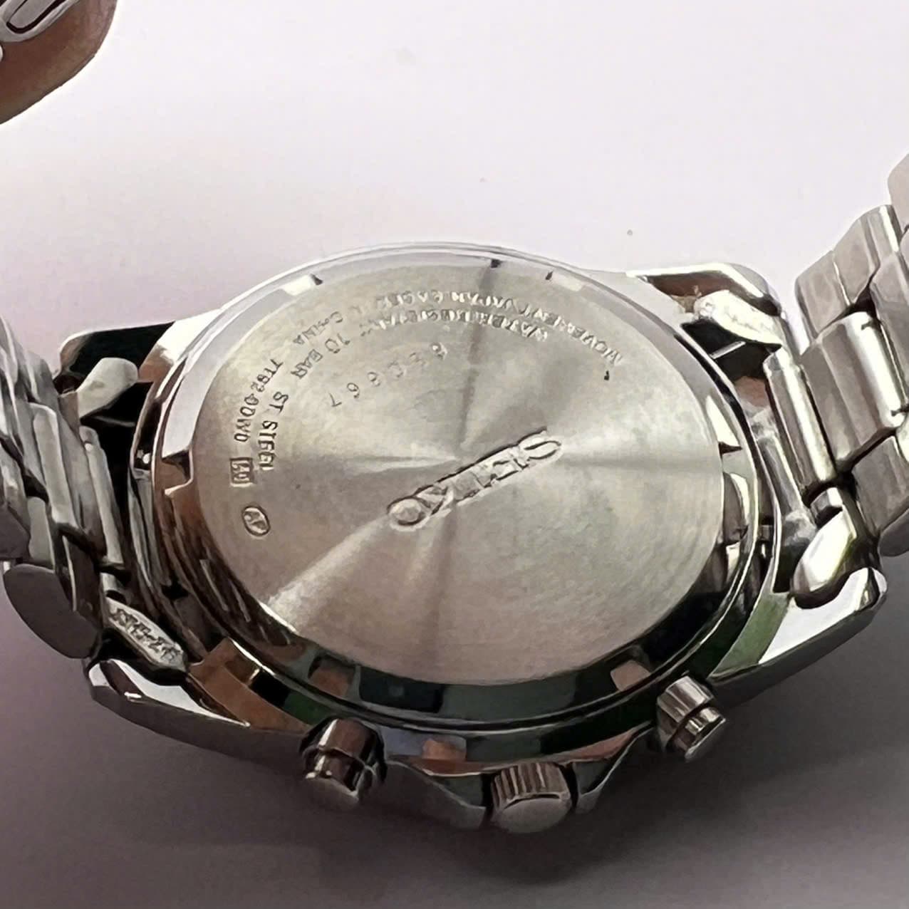 Đồng hồ nam dây thép Seiko Chronograph 7T92-ODWO chính hãng nhật bản, chống nước 100m