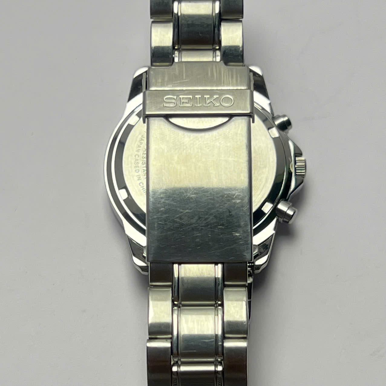 Đồng hồ nam dây thép Seiko Chronograph 7T92-ODWO chính hãng nhật bản, chống nước 100m