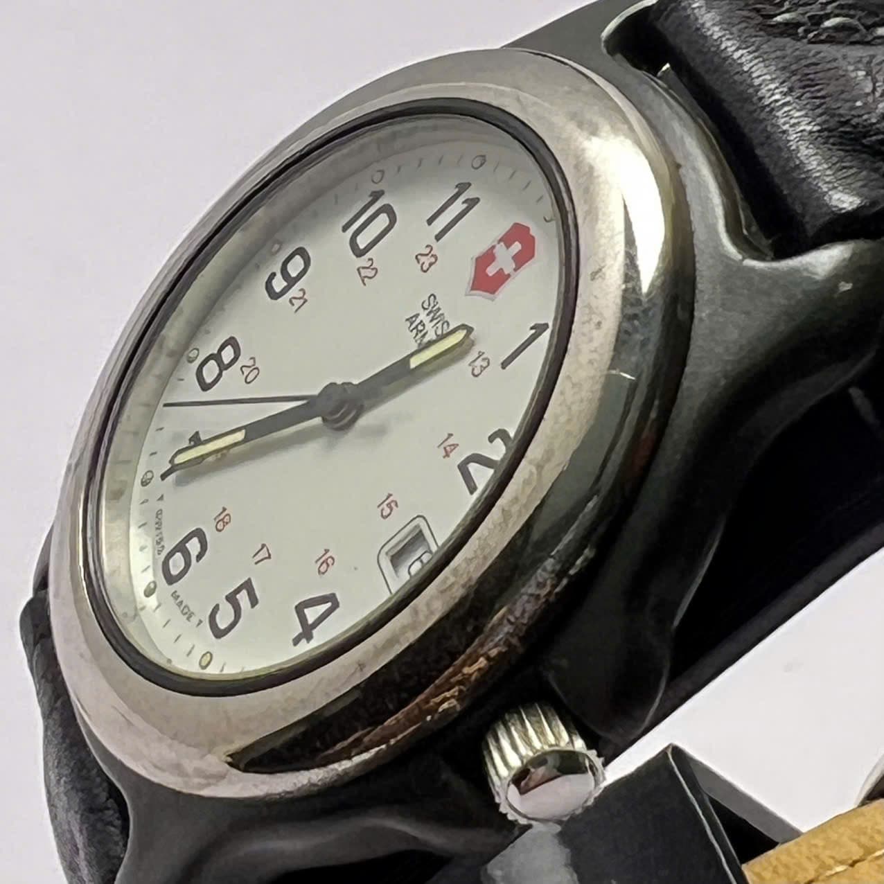 Đồng hồ nam dây da Armi Field Watch mặt trắng quân đội, đồng hồ nam vintage
