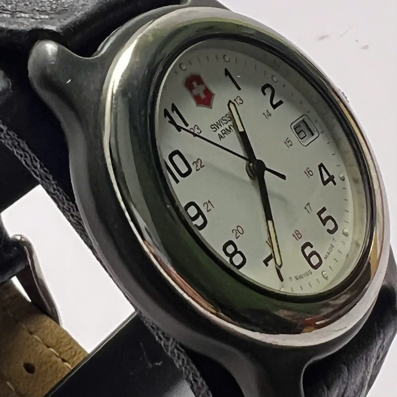 Đồng hồ nam dây da Armi Field Watch mặt trắng quân đội, đồng hồ nam vintage