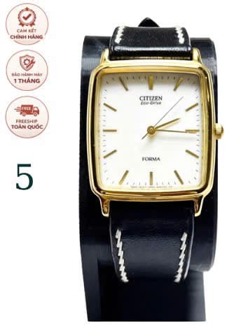 Đồng hồ Citizen dáng tank mạ vàng chính hãng nhật bản, đồng hồ 2hand độ mới cao, bảo hành máy 1 tháng