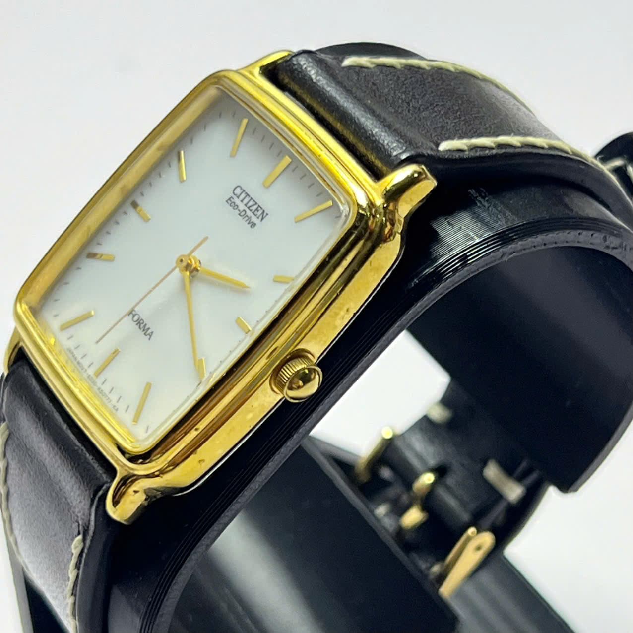 Đồng hồ Citizen dáng tank mạ vàng chính hãng nhật bản, đồng hồ 2hand độ mới cao, bảo hành máy 1 tháng