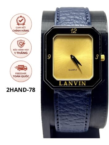 Đồng hồ Lanvin mặt vuông cổ điển máy thụy sĩ, đọ mới cao, bảo hành máy