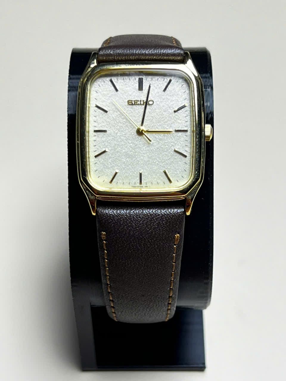Đồng hồ nam Seiko tank quartz vuông cổ điển, chính hãng nhật, độ mới cao