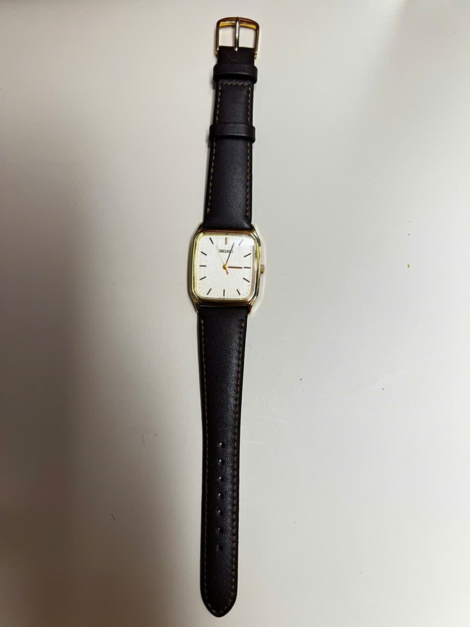 Đồng hồ nam Seiko tank quartz vuông cổ điển, chính hãng nhật, độ mới cao