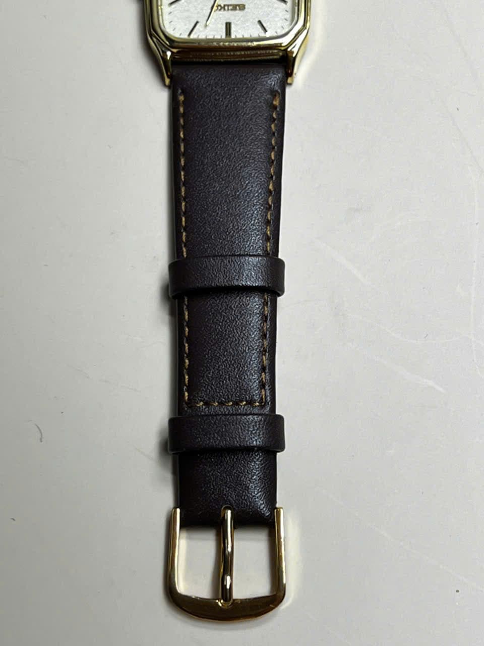 Đồng hồ nam Seiko tank quartz vuông cổ điển, chính hãng nhật, độ mới cao