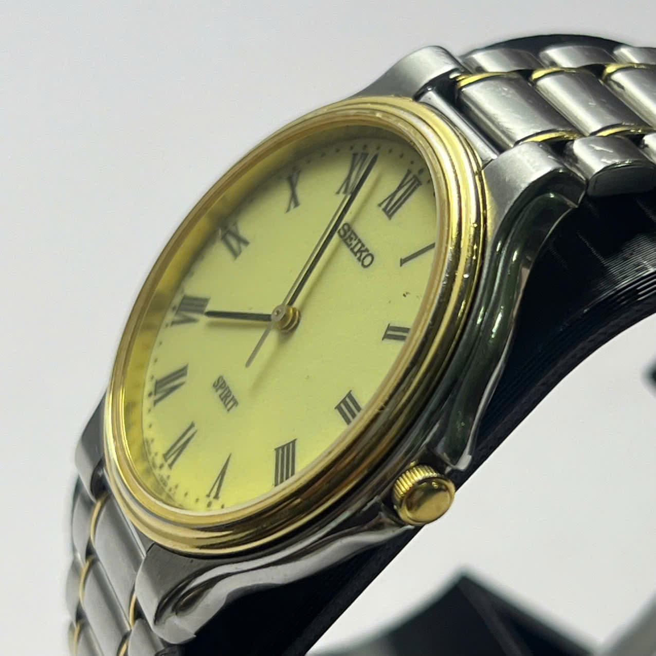 Đồng hồ Seiko Spiris vintage chính hãng nhật bản demi vàng mặt la mã, đồng hồ 2hand độ mới cao
