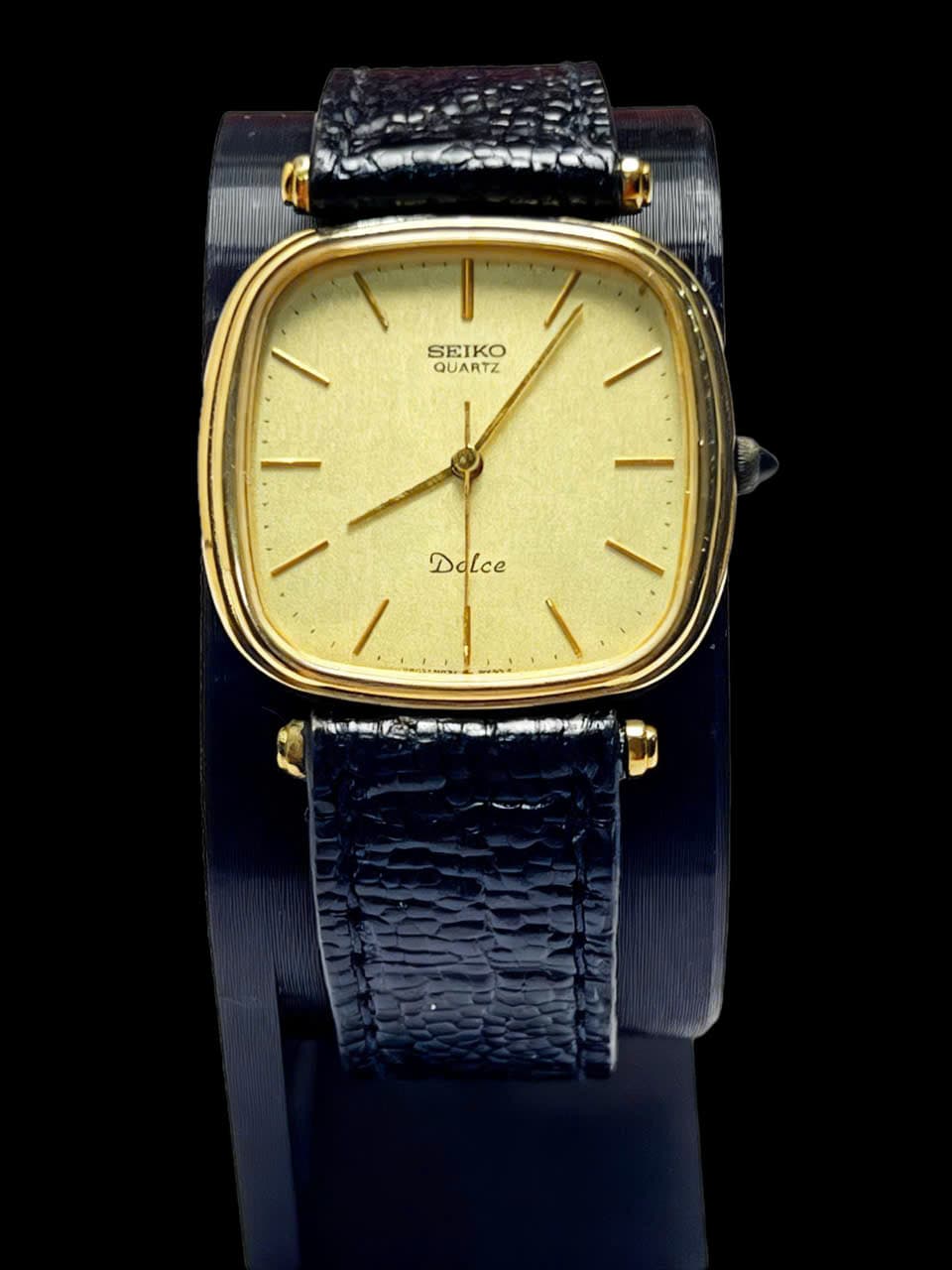 Đồng hồ Seiko Dolce quartz 5931-5400 nhật bản, mặt vuông tank cổ điển, đồng hồ 2hand độ mới cao