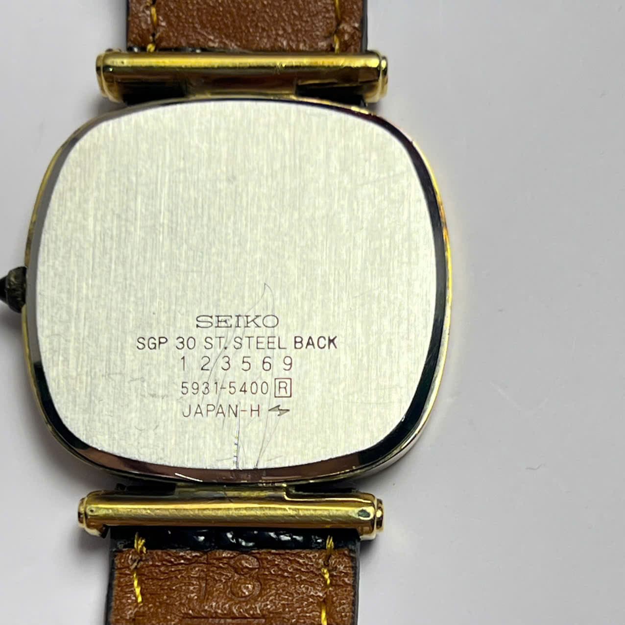 Đồng hồ Seiko Dolce quartz 5931-5400 nhật bản, mặt vuông tank cổ điển, đồng hồ 2hand độ mới cao